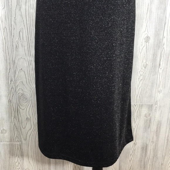 VINTAGE Land ‘N Sea Black Metallic Long Dress Size Small - Picture 6 of 13